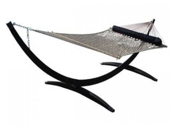 Vivere Polyester Rope Hammock - Double in White