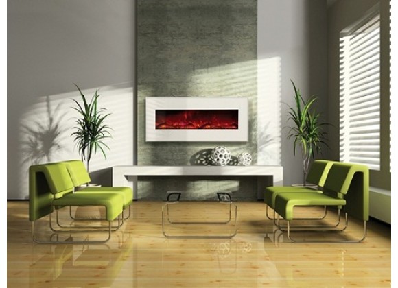 Amantii Designer 43" Electric Fireplace W/ 51" x 23" Steel Surround