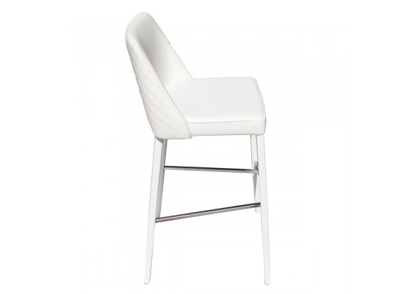 Bellini Polly Barstool White - Side Angle