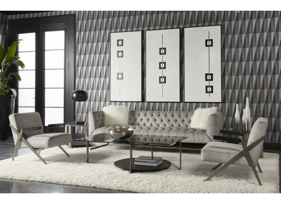 Sunpan Boxed In (set of 3) - 30" x 60" - Black Floater Frame - Lifestyle
