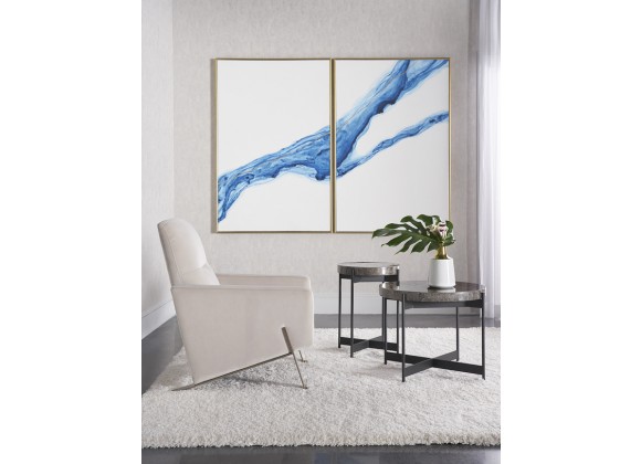 Sunpan Fluidity (set of 2) - 40" x 60" - Gold Floater Frame - Lifestyle