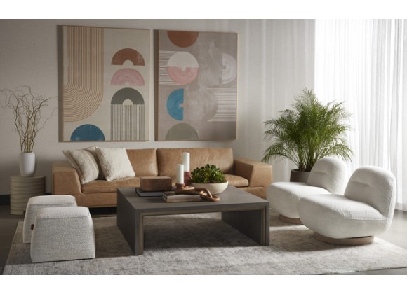 Sunpan New Beginnings (set of 2) - 48" x 64" - Natural Floater Frame