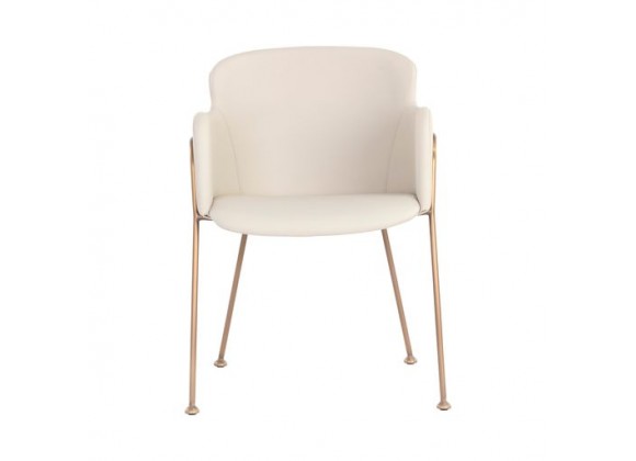 Sunpan Odesa Dining Armchair Dillon Cream - Front Angle