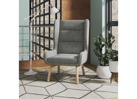 Manhattan Comfort Sampson Graphite and Natural Twill Accent Chair