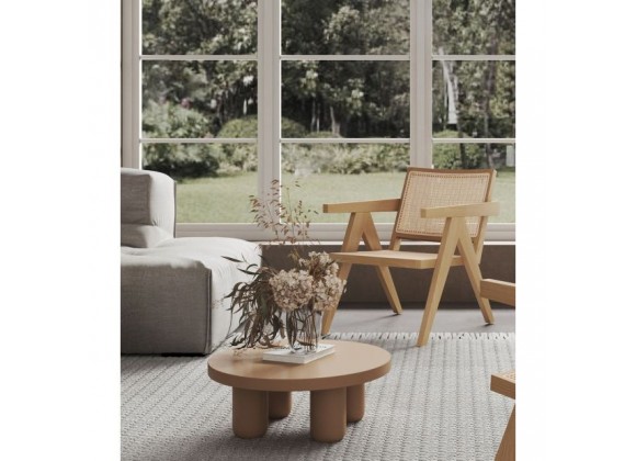 Manhattan Comfort Hamlet Accent Chair in Nature Cane