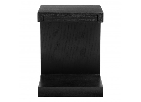 Moe's Home Collection Zio Side Table in Black Oak - Front Angle