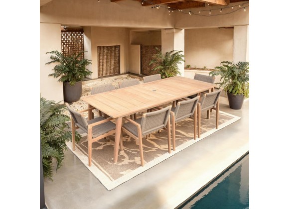 Royal Teak Admiral Dining Table 40x90 - Lifestyle