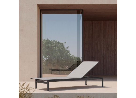 Azzurro Living Amalfi Lounger in Charcoal - Lifestyle