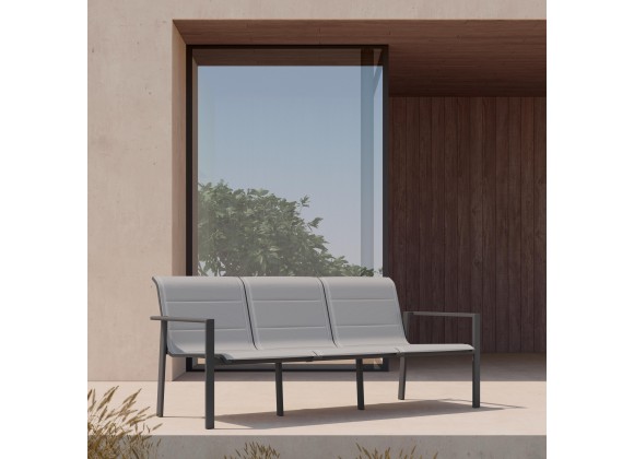 Azzurro Living Amalfi 3 Seat Sofa in Charcoal - Lifestyle