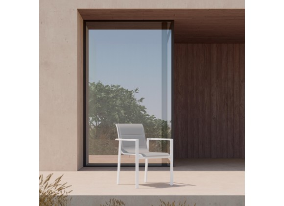 Azzurro Living Amalfi Dining Chair in White - Lifestyle