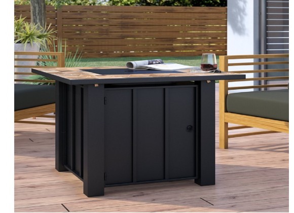 AZ Patio Heaters Square Tile Top Firepit - Lifestyle