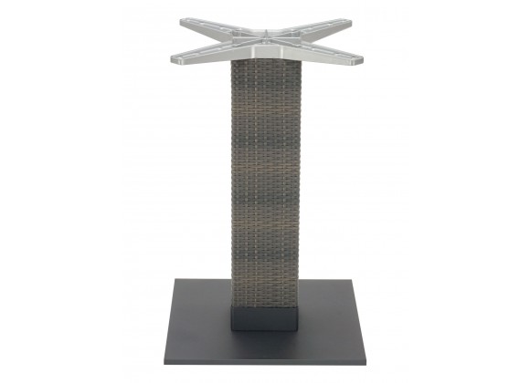 Aluminum PE Wicker Post Table Stand - AL-2500 18X18X6 WIC - Black