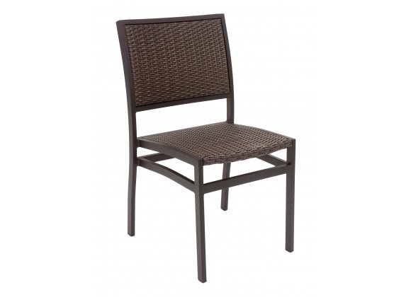 Aluminum Side Chair W/ Textile Back and Seat - AL-5625 - Black Java