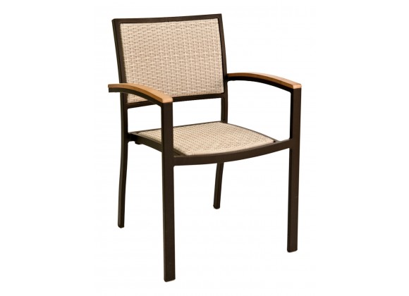Florida Seating Aluminum Arm Chair W/ Woven Back and Seat - AL-5625