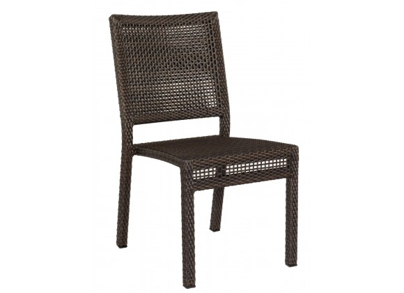 Woodard Et Cetera Miami Dining Side Chair - Stackable in Coffee