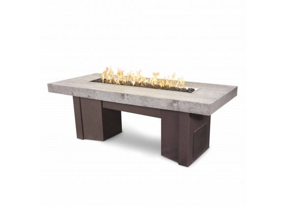 The Outdoor Plus 78" Alameda Fire Table Wood Grain