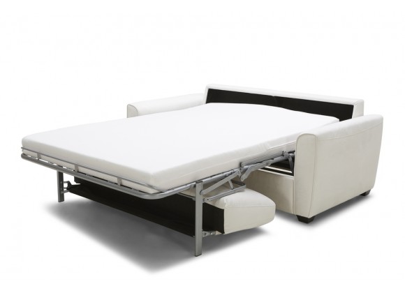 J&M Furniture Alpine Sofa Bed in White Fabric