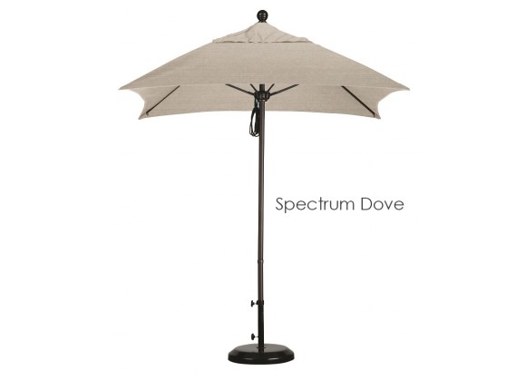 California Umbrella 6' Fiberglass Market Umbrella PO DVent Bronze - Sunbrella