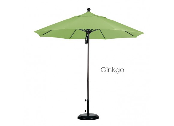 California Umbrella 9' Fiberglass Market Umbrella Pulley Open Bronze - Pacifica