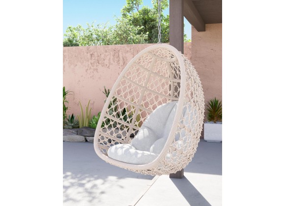 Azzurro Living Amelia Hanging Chair With Polar Cushion - Lifestyle 