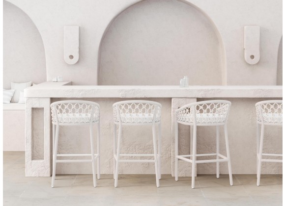 Azzurro Living Amelia Bar Stool With Polar Cushion - Lifestyle