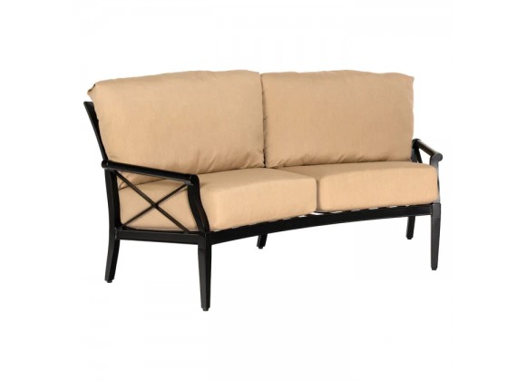Woodard Andover Crescent Love Seat - Angled View