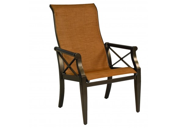 Woodard Andover Sling High Back Dining Arm Chair 