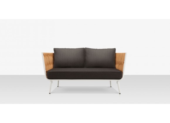 Source Furniture Aria 57 Inch Aluminum Frame Loveseat