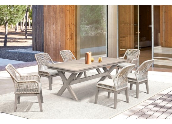 Grey acacia shop wood patio set
