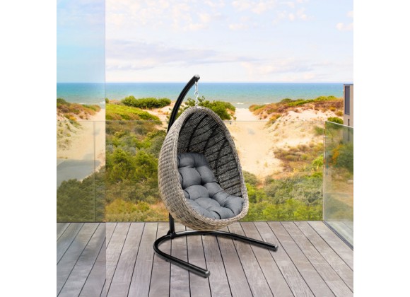 Black egg chair indoor top