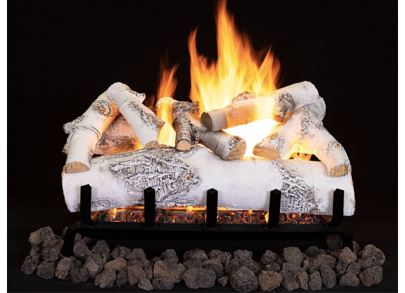 Superior Fireplaces 24" Ashton White Birch Logs 7 pcs Set