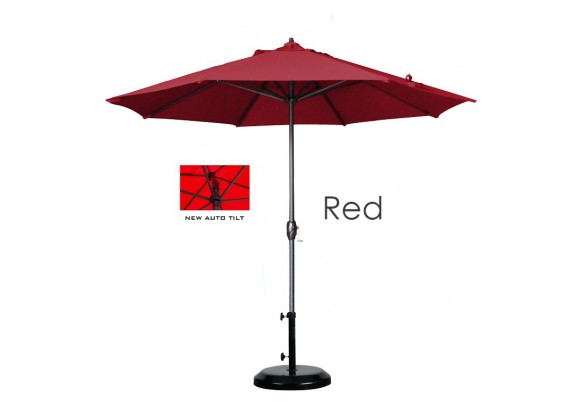 California Umbrella 9' Aluminum Market Umbrella Auto Tilt Crank Lift Bronze - Olefin