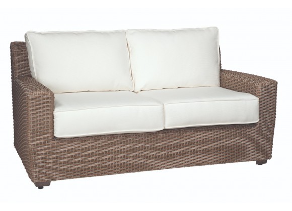 Woodard Augusta Wicker Loveseat - Angled View