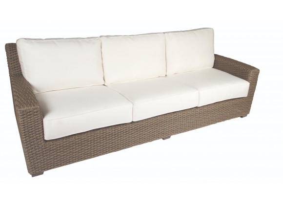 Woodard Augusta Wicker Sofa - Angled