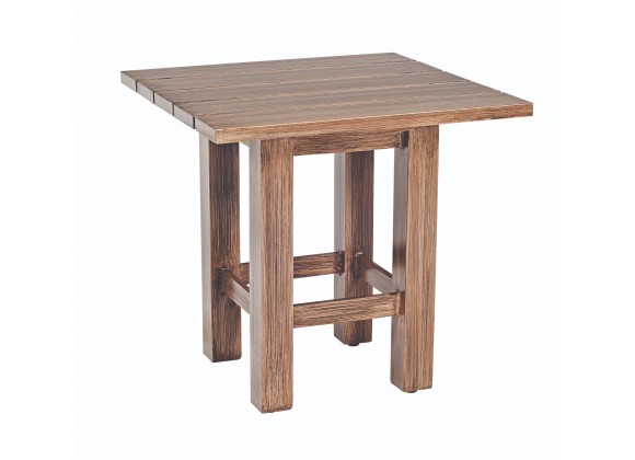 Woodard Augusta Woodlands Square End Table - Angled View