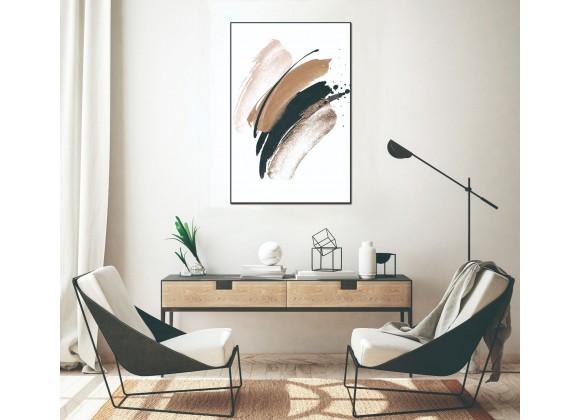 Whiteline Modern Living Paloma 48"x32" Canvas Wall Art With Black PS Frame - Lifestyle