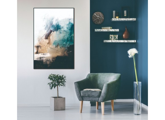 Whiteline Modern Living Windy 48"x32" Canvas Wall Art With Black PS Frame - Lifestyle