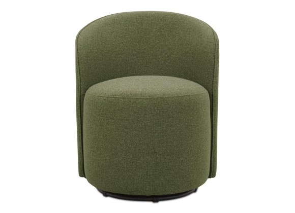 Moe's Home Collection Sylvie Outdoor Swivel Dining Chair in Dark Green - Front
