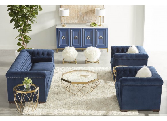 Azure Carrera Sideboard in Navy Blue - Lifestyle 
