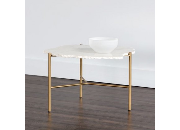 Sunpan Saunders Coffee Table Base - High - Gold - Lifestyle