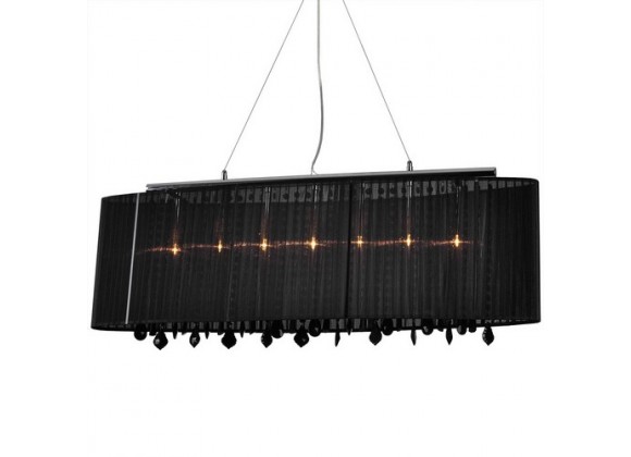 Bromi Jasmine 5 Light Crystal Pendant Black