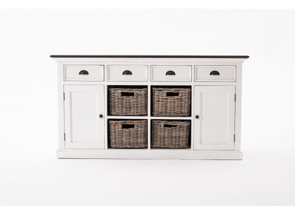  Nova Solo Buffet With 4 Basket Set - Front with Drawers Closed