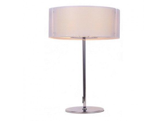 Bromi Lynch Iron Mesh White Table Lamp