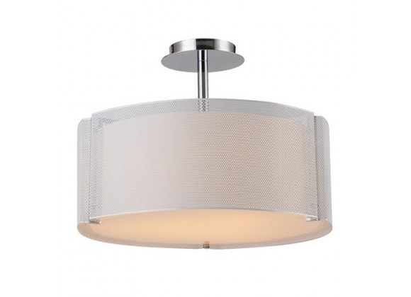 Bromi Lynch Iron Mesh White Drum Pendant