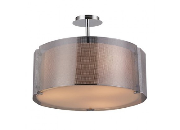 Bromi Lynch Iron Mesh Chrome Drum Pendant