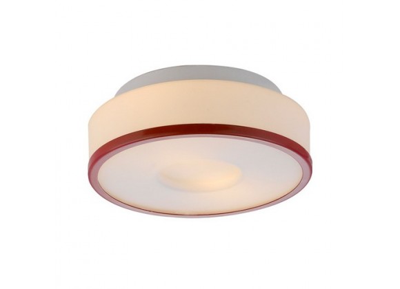 Bromi Lynch Opal w/Red Ring Flush Mount Ceiling Light
