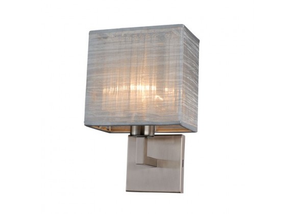 Bromi Prescott Single Silk Silver Wall Scone