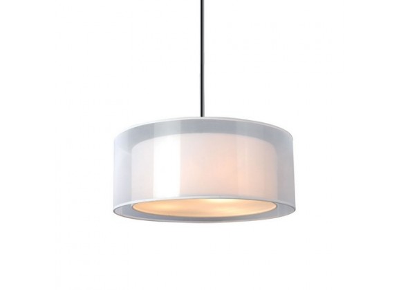 Bromi Phoenix 15 Inch White Pendant