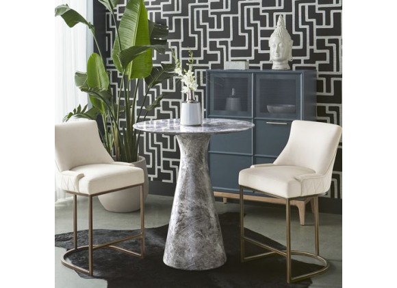 Sunpan Shelburne Counter Table - Marble Look Grey - Lifestyle