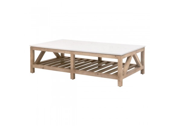 Essentials for Living Spruce Coffee Table - Front Side Angle